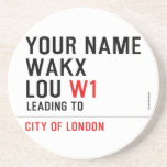 Your Name WAKX LOU  Coasters (Sandstone)