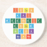 Isten
 aki 
 megsegit
  engem
 Bizok 
 benne  Coasters (Sandstone)