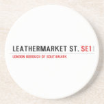leathermarket St.  Coasters (Sandstone)