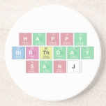 Happy 
 Birthday
 Sanj  Coasters (Sandstone)