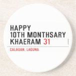Happy 10th Monthsary Khaeram  Coasters (Sandstone)