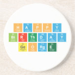 Happy
 Birthday
 George  Coasters (Sandstone)