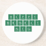 Happy
 Birthday
 Paula  Coasters (Sandstone)