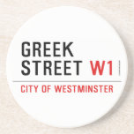 Greek Street  Coasters (Sandstone)