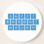Happy
 Birthday
 Scarlet  Coasters (Sandstone)