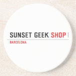 SUNSET GEEK  Coasters (Sandstone)