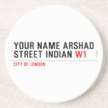 Your Name Arshad  Street Indian  Coasters (Sandstone)