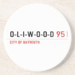 O-L-I-W-O-O-D  Coasters (Sandstone)