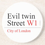 Evil twin Street  Coasters (Sandstone)