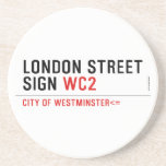 LONDON STREET SIGN  Coasters (Sandstone)