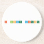 I love science  Coasters (Sandstone)