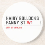 hairy bollocks fanny st  Coasters (Sandstone)
