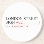 LONDON STREET SIGN  Coasters (Sandstone)