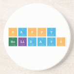 Happy 
 Holidays   Coasters (Sandstone)