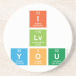 I
 Lv
 You  Coasters (Sandstone)