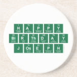 Happy
 Birthday
 Joseph  Coasters (Sandstone)