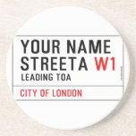 Your Name Streeta  Coasters (Sandstone)