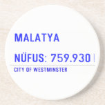 MALATYA  NÜFUS: 759.930  Coasters (Sandstone)