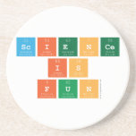 Science
 is
 fun  Coasters (Sandstone)