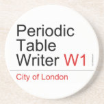Periodic Table Writer  Coasters (Sandstone)