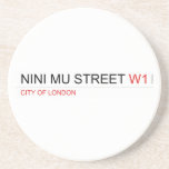 NINI MU STREET  Coasters (Sandstone)