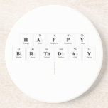 Happy
 Birthday
   Coasters (Sandstone)