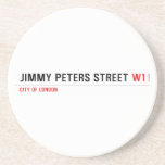 JIMMY PETERS Street  Coasters (Sandstone)