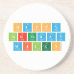 Happy
 Birthday
 Milen  Coasters (Sandstone)