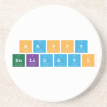 Happy 
 Holidays   Coasters (Sandstone)