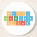 happy
 birthday
 Chiara  Coasters (Sandstone)