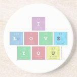 i
 love
 you  Coasters (Sandstone)