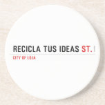 RECICLA TUS IDEAS  Coasters (Sandstone)