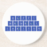 Happy 
 Birthday
 Christine  Coasters (Sandstone)