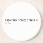 7800 Credit cards street  Coasters (Sandstone)