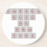 TEAMWORK
 makes
 the
 DREAM
 WORK  Coasters (Sandstone)