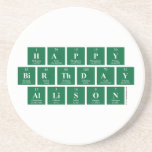 Happy
 Birthday
 Allison  Coasters (Sandstone)
