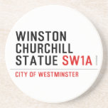 WINSTON CHURCHILL STATUE  Coasters (Sandstone)