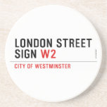LONDON STREET SIGN  Coasters (Sandstone)