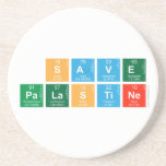 SAVE 
 PALASTINE  Coasters (Sandstone)