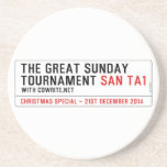 The Great Sunday Tournament  Coasters (Sandstone)