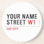 Your Name Street  Coasters (Sandstone)