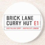 Brick Lane  Curry Hut  Coasters (Sandstone)