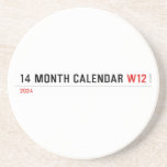 14 month calendar  Coasters (Sandstone)