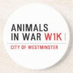 animals in war  Coasters (Sandstone)