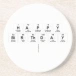 Happy
 Birthday
   Coasters (Sandstone)