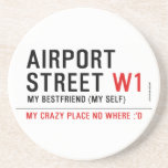 AIRPORT Street  Coasters (Sandstone)