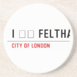 I ❤️ FELTHAM  Coasters (Sandstone)