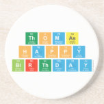 Thomas
 Happy 
 Birthday  Coasters (Sandstone)