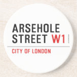Arsehole Street  Coasters (Sandstone)