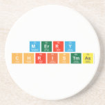Merry 
 Christmas  Coasters (Sandstone)